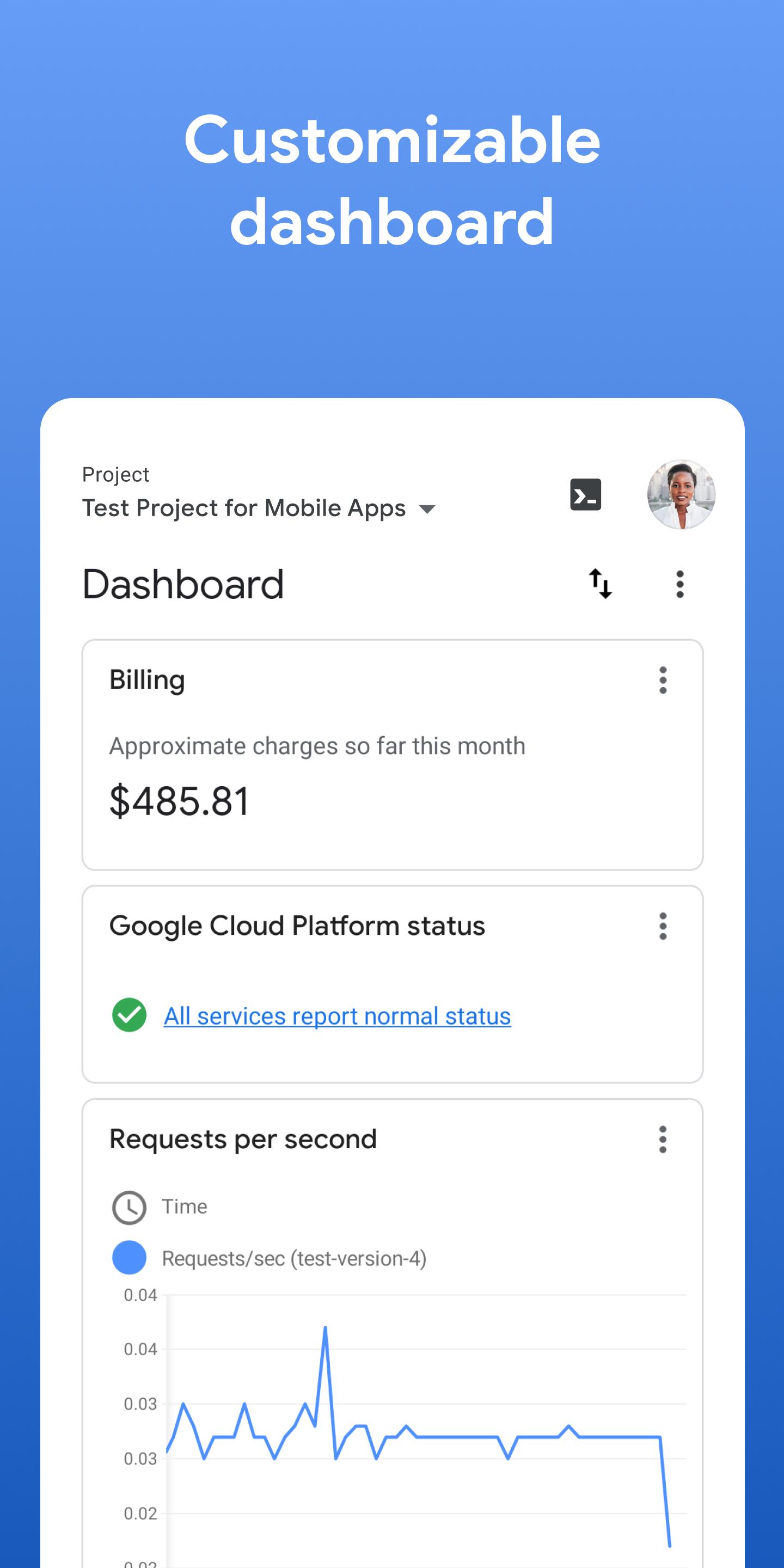 Google cloud console mobile App